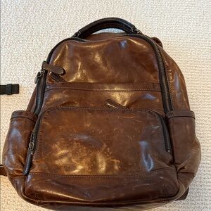 Brown Vintage Leather Men's Backpack
